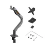 StarTech.com H1M1AG2-MONITOR-ARM suporte de secretária para monitor, para ecrãs até 32 polegadas, braço articulado, grampo em C, conforme com TAA, plástico/aço, preto