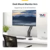 StarTech.com H1M1AG2-MONITOR-ARM suporte de secretária para monitor, para ecrãs até 32 polegadas, braço articulado, grampo em C, conforme com TAA, plástico/aço, preto