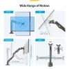 StarTech.com H1M1AG2-MONITOR-ARM suporte de secretária para monitor, para ecrãs até 32 polegadas, braço articulado, grampo em C, conforme com TAA, plástico/aço, preto