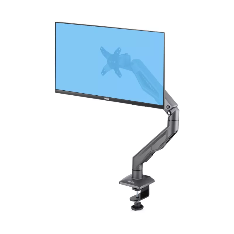 StarTech.com H1M1AG2-MONITOR-ARM suporte de secretária para monitor, para ecrãs até 32 polegadas, braço articulado, grampo em C, conforme com TAA, plástico/aço, preto