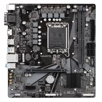 Placa-mãe GIGABYTE H610M H V2 DDR4 - Compatível com Intel Core 14.ª geração, VRM digital híbrido 6+1+1, até 3200 MHz DDR4 (OC), 1x PCIe 3.0 M.2, GbE LAN, USB 3.2 Gen 1