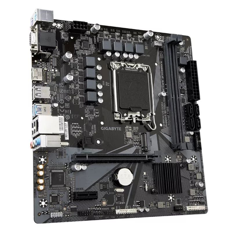 Placa-mãe GIGABYTE H610M H V2 DDR4 - Compatível com Intel Core 14.ª geração, VRM digital híbrido 6+1+1, até 3200 MHz DDR4 (OC), 1x PCIe 3.0 M.2, GbE LAN, USB 3.2 Gen 1