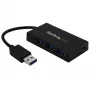 StarTech.com HB30A3A1CSFS hub USB 3.0 de secretária com 4 portas, USB-A para 3x USB-A + 1x USB-C, com adaptador de corrente