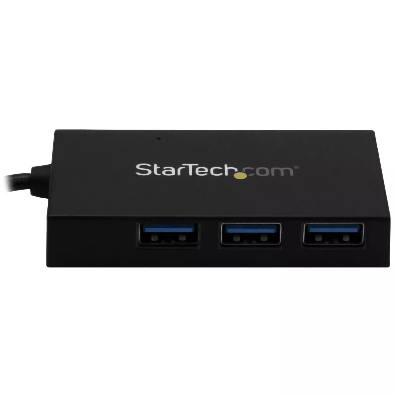 StarTech.com HB30A3A1CSFS hub USB 3.0 de secretária com 4 portas, USB-A para 3x USB-A + 1x USB-C, com adaptador de corrente
