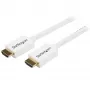 StarTech.com HD3MM3MW 3 m (10 ft) cabo HDMI de alta velocidade CL3 para instalação em parede, Ultra HD 4K x 2K, contactos banhados a ouro, 30/32 AWG, branco