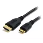 StarTech.com HDACMM1M 1 m cabo HDMI de alta velocidade para Mini HDMI com Ethernet, HDMI 1.4b, 3D, ARC, macho/macho, contactos banhados a ouro, preto