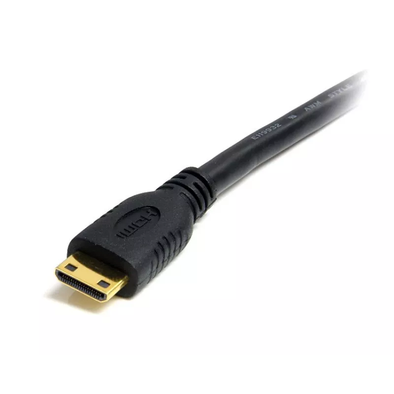 StarTech.com HDACMM1M 1 m cabo HDMI de alta velocidade para Mini HDMI com Ethernet, HDMI 1.4b, 3D, ARC, macho/macho, contactos banhados a ouro, preto