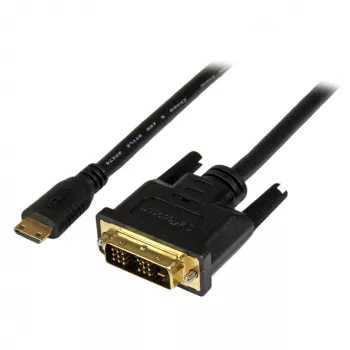 Cabo Mini HDMI para DVI StarTech.com de 1m (3,3 ft) - Cabo DVI-D para HDMI (1920x1200p) - Ficha HDMI Mini de 19 pinos para ficha DVI-D - Adaptador de cabo de monitor digital M/M - Adaptador Mini HDMI para DVI