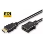 Microconnect HDM19191.5FV2.0 cabo de extensão HDMI 2.0 Ultra High Speed 1,5 m, macho-fêmea, 4K 60 Hz, ARC, preto