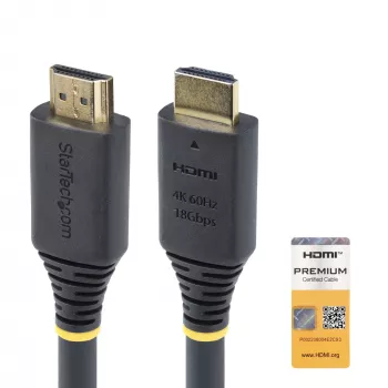Cabo StarTech.com 10 m (32,8 ft) Active High Speed HDMI, 4K 60Hz/1440p 144Hz, HDR10/HDCP 2.2/ARC, 18Gbps, cabo UHD HDMI 2.0 para TV/monitor/ecrã, revestimento TPE