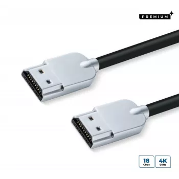 Cabo HDMI Microconnect HDMISUPERSLIM2M 2 m HDMI Type-A (Standard) preto, metálico
