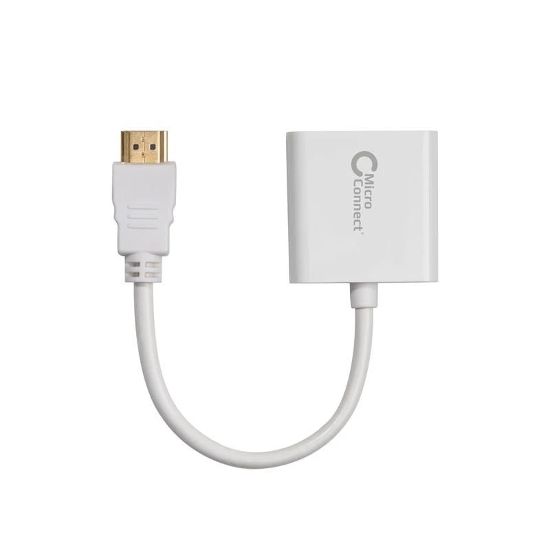 Adaptador de cabo de vídeo Microconnect HDMVGA1 0,15 m HDMI Type-A (Standard) VGA (D-Sub) branco