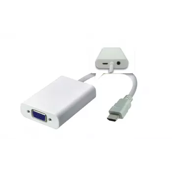 Adaptador de cabo de vídeo Microconnect HDMVGA2 0,15 m HDMI Type-A (Standard) VGA (D-Sub) branco