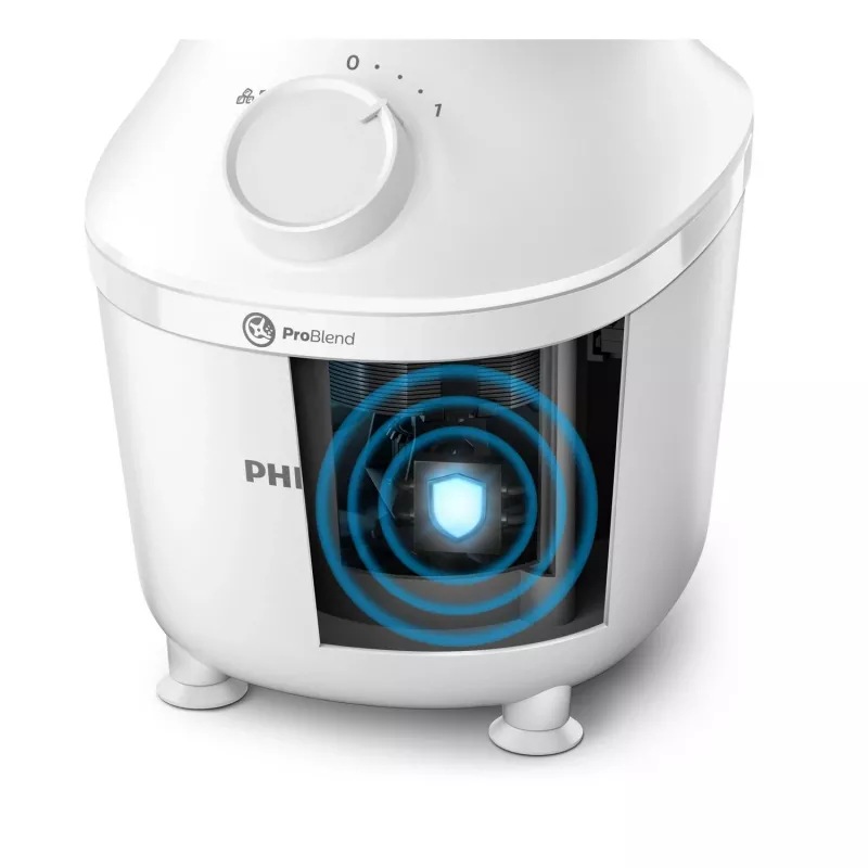 Batedeira de mesa Philips HR2041/00 — 450 W, recipiente de plástico de 1,9 L, lâminas de aço inoxidável, branca