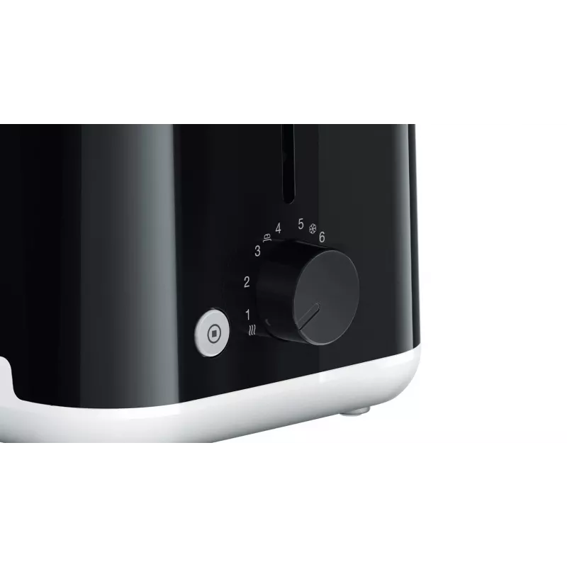 Torradeira BRAUN HT1010BK — 2 fatias, 900 W, preta, caixa de plástico, ranhura 132×35×119 mm