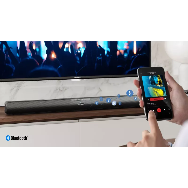 Coluna soundbar Sharp HT-SB100 preto 2.0 canais 75 W