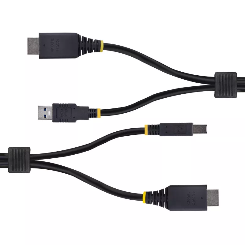 Cabo KVM StarTech.com 1,8 m HDMI e USB 5 Gbit/s, 4K 60Hz, cabo combo HDMI 2.0 e USB para comutadores KVM