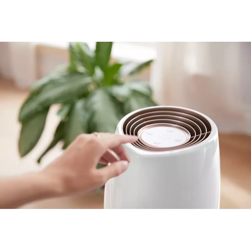Humidificador Philips HU2716/10 – depósito de 2 L, 17 W, 220–240 V, branco/ouro rosa, compacto 220×220×350 mm