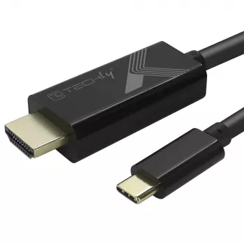 Cabo adaptador Techly USB-C macho para HDMI 2.0 4K macho 2 m preto