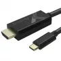 Cabo adaptador Techly USB-C macho para HDMI 2.0 4K macho 2 m preto