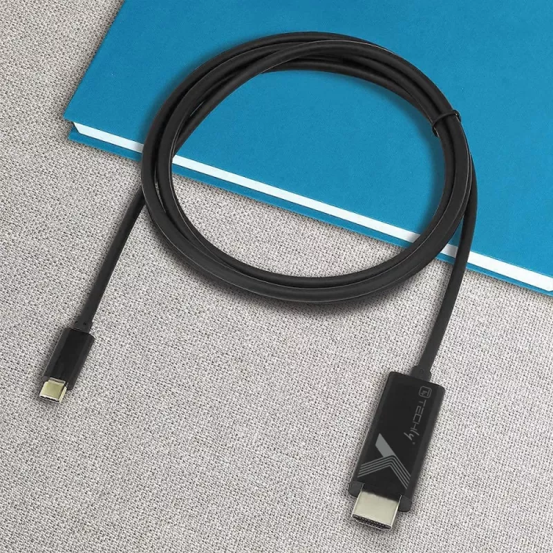 Adaptador de cabo de vídeo Techly IADAP-USBC-HDMI5TY 5 m USB Type-C HDMI Type-A (Standard) preto