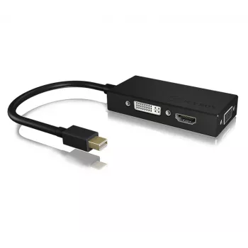 ICY BOX IB-AC1032 Mini DisplayPort DVI-D + VGA (D-Sub) + HDMI preto
