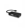 ICY BOX IB-AC1032 Mini DisplayPort DVI-D + VGA (D-Sub) + HDMI preto