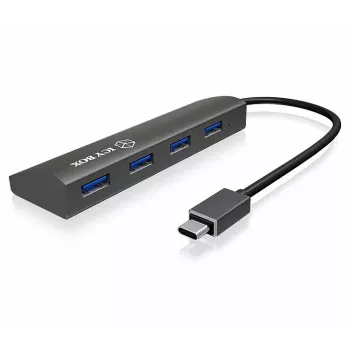 Hub de interface RAIDSONIC IB-AC6405-C USB 3.2 Gen 1 Type-C preto