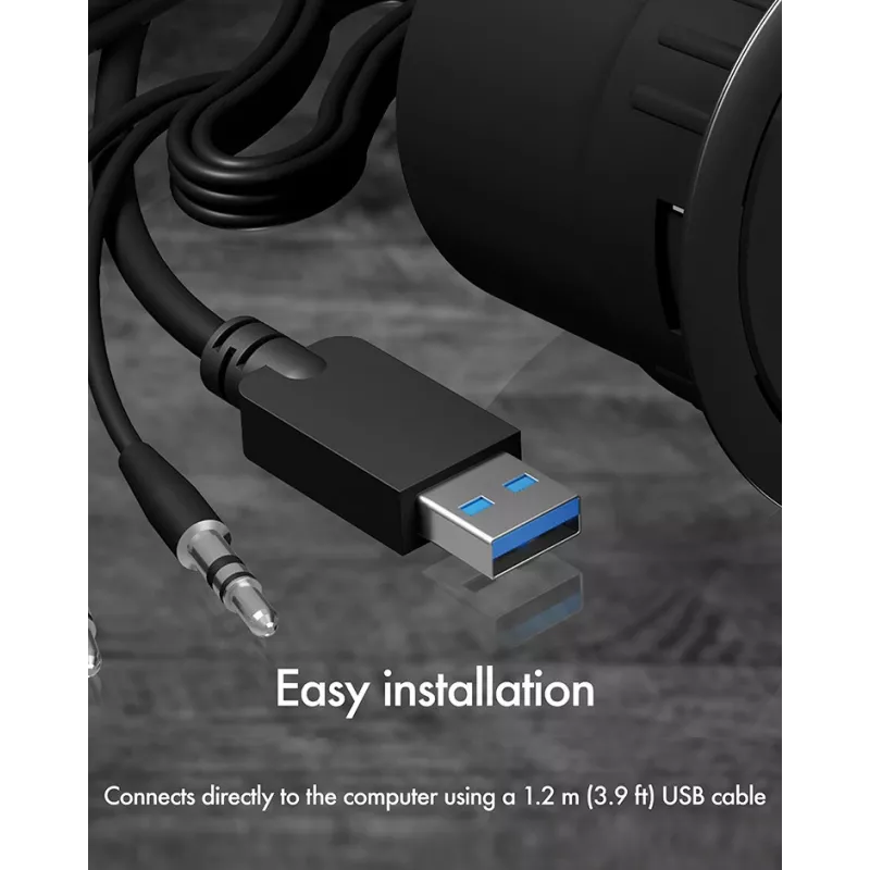 Hub de secretária ICY BOX IB-HUB1403A, 4 portas USB 3.0, com entrada/saída de áudio, preto