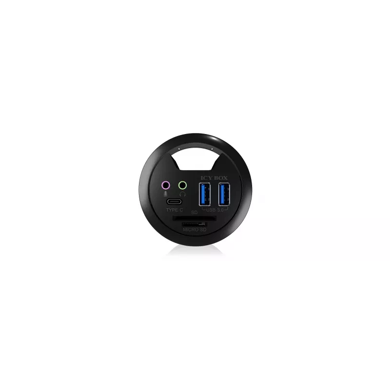 Régua de tomadas ICY BOX IB-HUB1404A preto