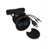 Régua de tomadas ICY BOX IB-HUB1404A preto