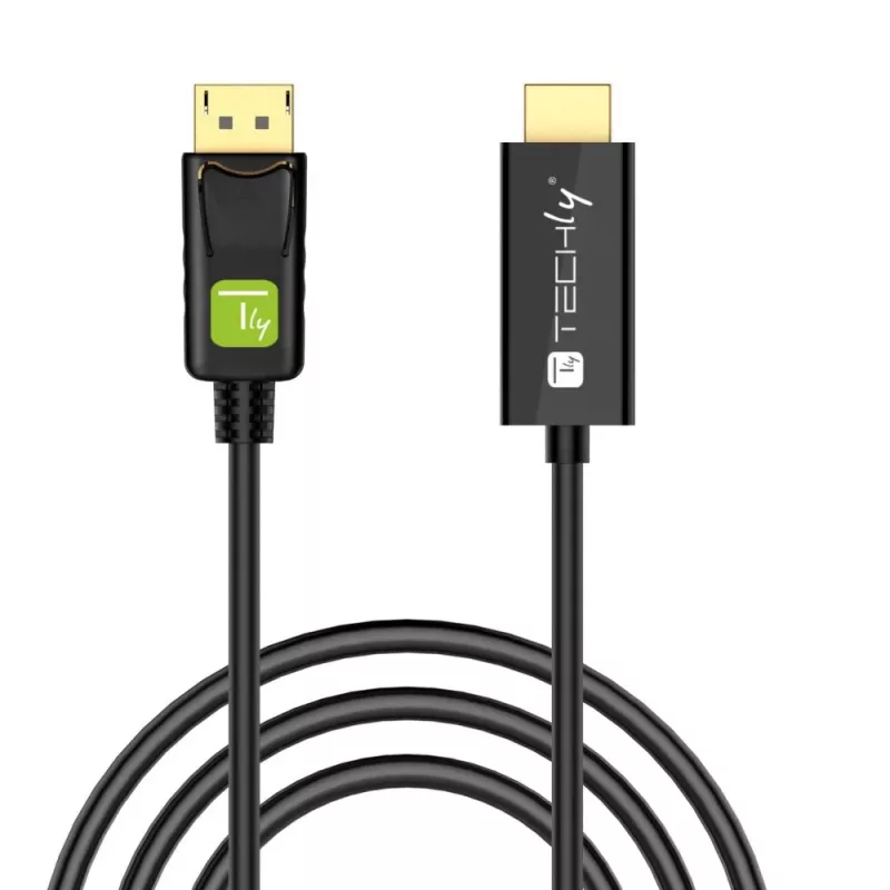 Cabo conversor Techly 1m DisplayPort para HDMI 1.2 4K ICOC DSP-H12-010
