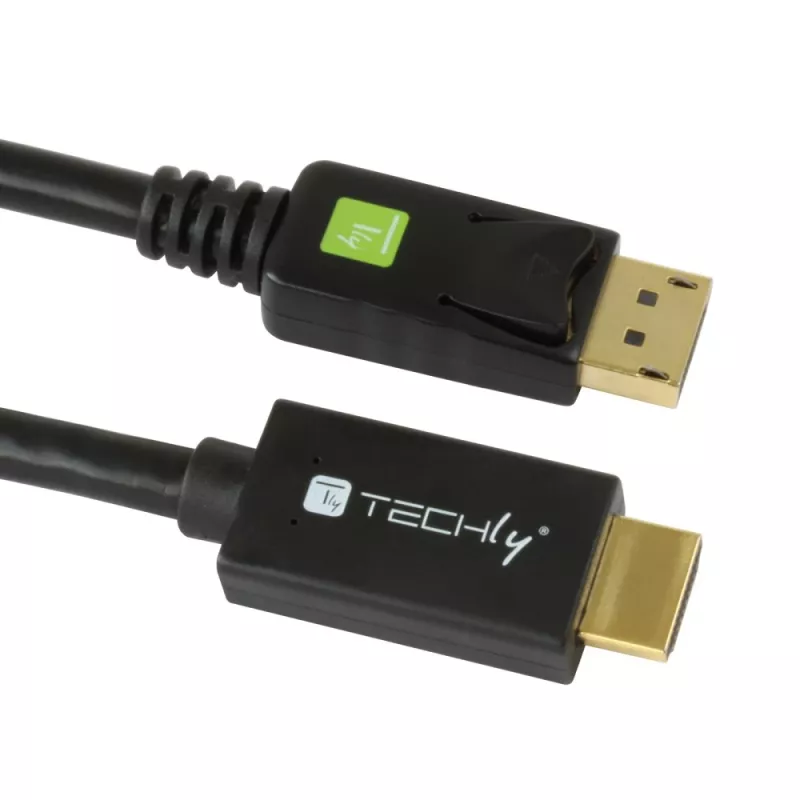 Cabo conversor Techly 1m DisplayPort para HDMI 1.2 4K ICOC DSP-H12-010
