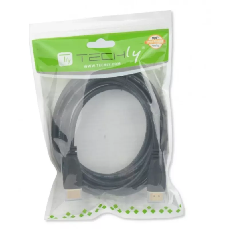Cabo HDMI 2.0 Techly A/A M/M 9m preto 18 Gbit/s 3D