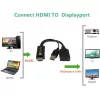 Techly ICOC-HDMI-DP12A adaptador de HDMI para DisplayPort com alimentação USB, 4K 30 Hz