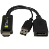 Techly ICOC-HDMI-DP12A adaptador de HDMI para DisplayPort com alimentação USB, 4K 30 Hz
