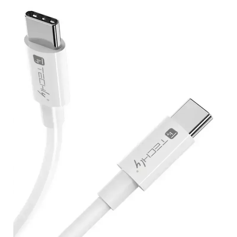 Cabo USB Techly ICOC-MU4-40G240W1 USB4 Gen 3x2 1 m USB C branco