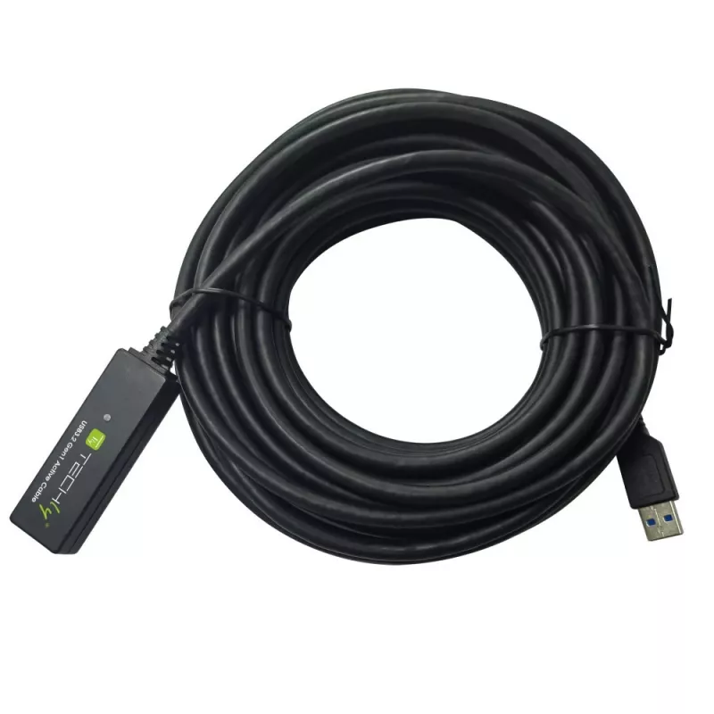 Cabo USB Techly ICUR30100G USB 3.2 Gen 1 (3.1 Gen 1) 10 m USB A preto