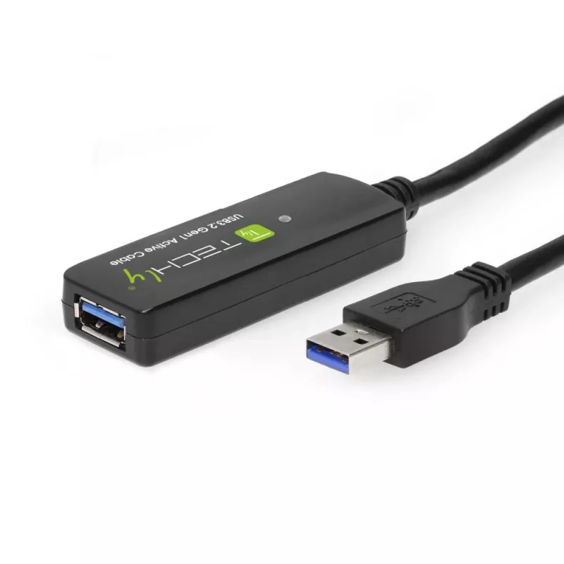 Cabo USB Techly ICUR30100G USB 3.2 Gen 1 (3.1 Gen 1) 10 m USB A preto