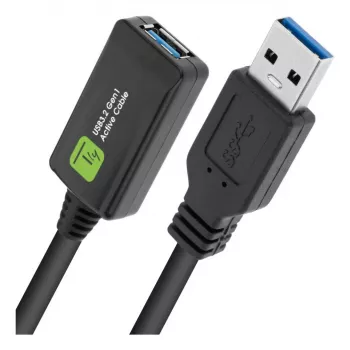 Cabo USB Techly ICUR3050G USB 3.2 Gen 1 (3.1 Gen 1) 5 m USB A preto
