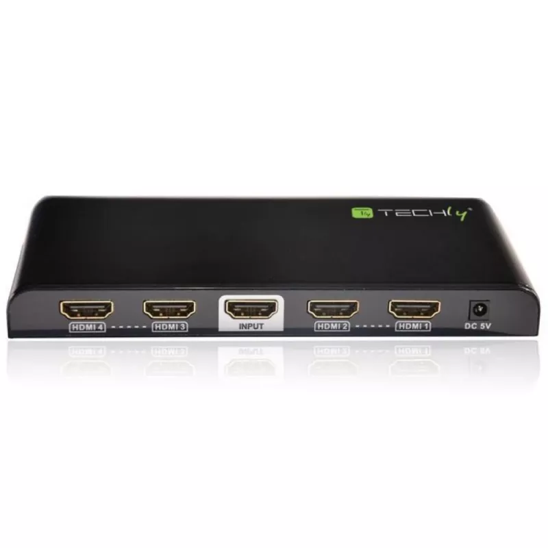Splitter Techly HDMI 2.0 4K UHD 3D 4 vias