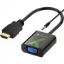 Adaptador conversor de cabo Techly HDMI para VGA com áudio IDATA HDMI-VGA2A