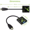 Adaptador conversor de cabo Techly HDMI para VGA com áudio IDATA HDMI-VGA2A