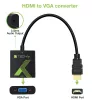 Adaptador conversor de cabo Techly HDMI para VGA com áudio IDATA HDMI-VGA2A