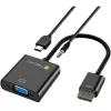 Adaptador conversor de cabo Techly HDMI para VGA com Micro USB e áudio IDATA HDMI-VGA2AU