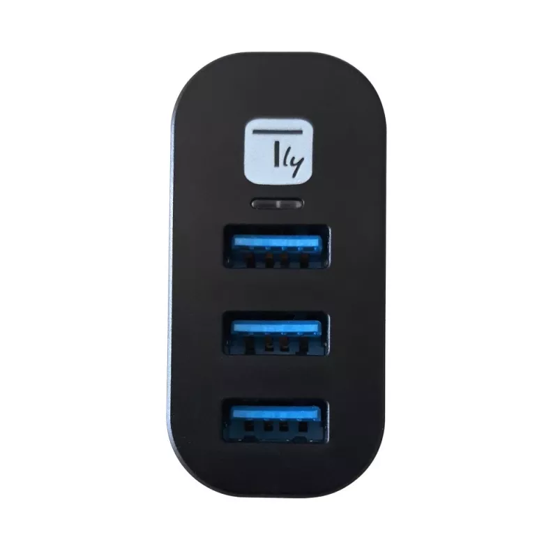 Techly IUSB3-HUB3-ROTB hub de interface USB 3.2 Gen 1 (3.1 Gen 1) Type-A 5000 Mbit/s preto