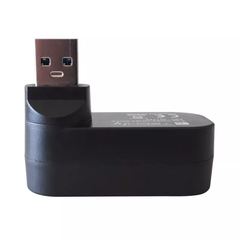 Techly IUSB3-HUB3-ROTB hub de interface USB 3.2 Gen 1 (3.1 Gen 1) Type-A 5000 Mbit/s preto