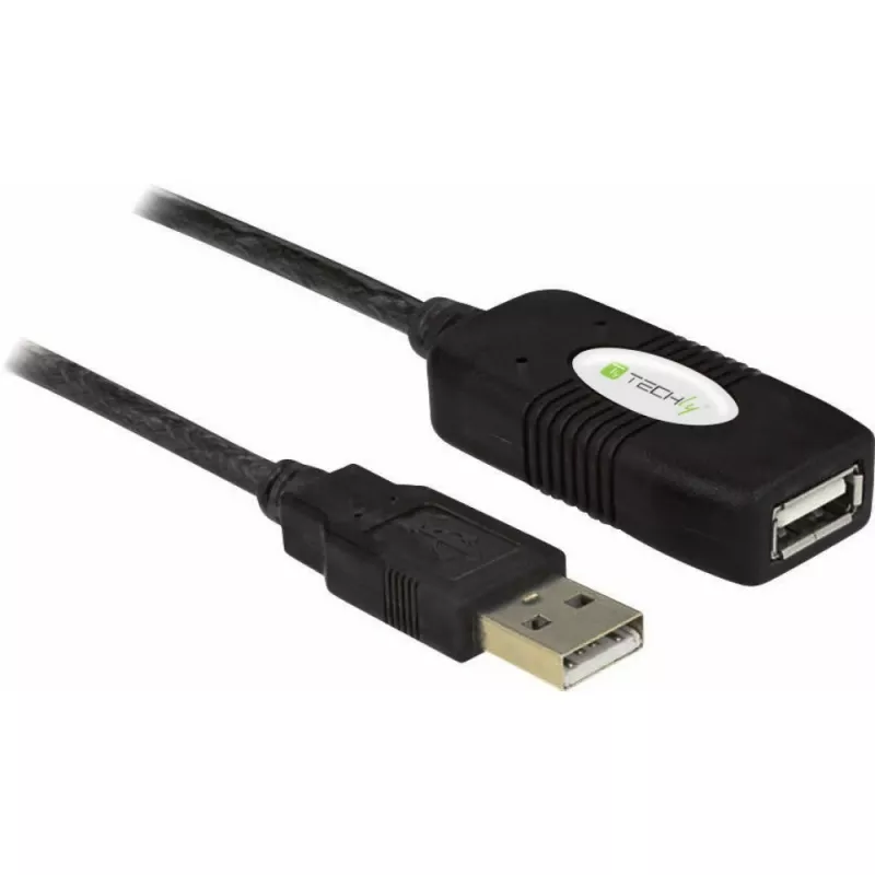 Techly cabo de extensão ativo USB 2.0 Hi-Speed 10m IUSB-REP10TY