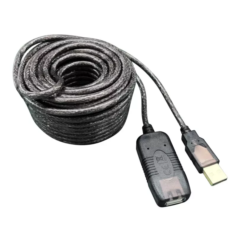 Techly cabo de extensão ativo USB 2.0 Hi-Speed 10m IUSB-REP10TY
