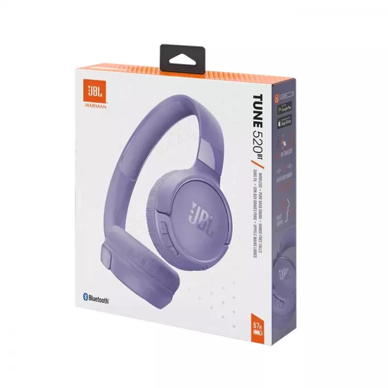 JBL Tune 520BT Auscultadores sem fios arco de cabeça chamadas/música USB Type-C Bluetooth roxo